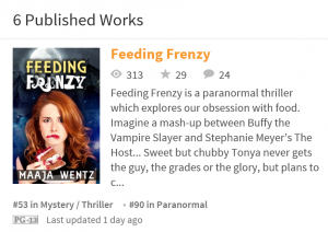Feeding Frenzy is a supernatural thriller with humour and magic.